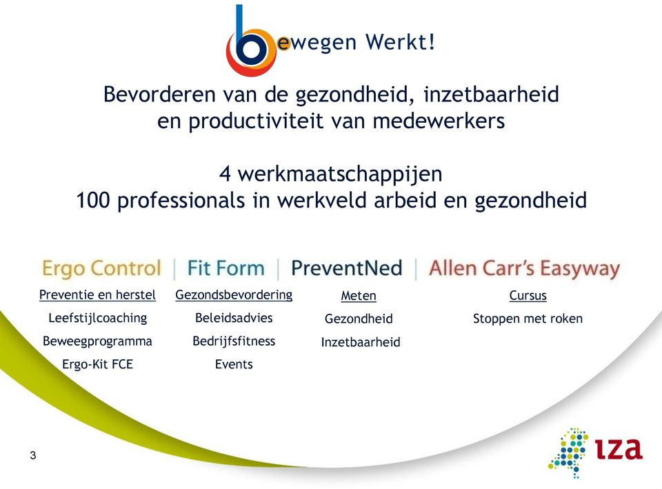 herstel Gezondsbevordering Meten Cursus Leefstijlcoaching Beleidsadvies Gezondheid