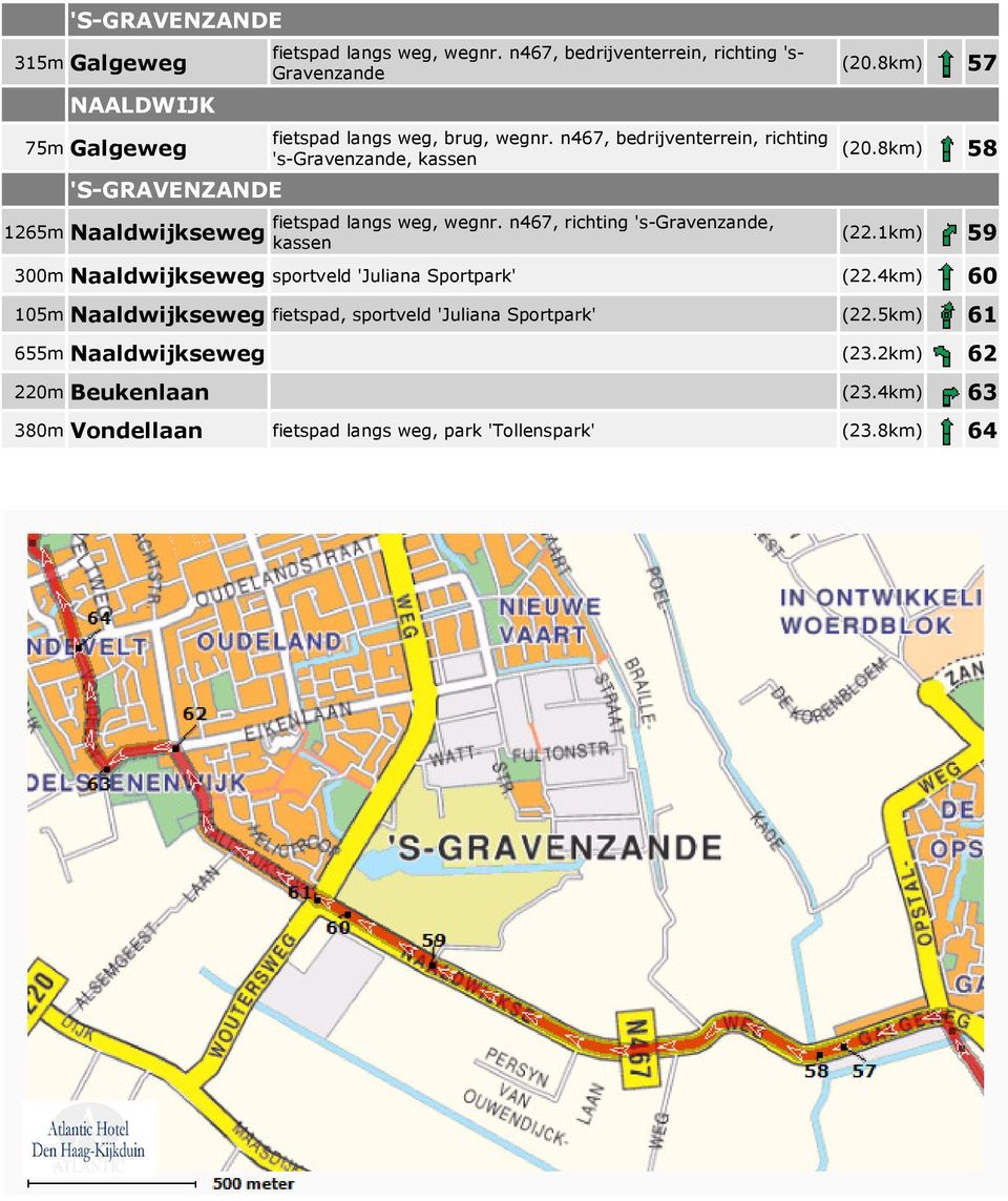 n467, bedrijventerrein, richting 's-gravenzande, kassen fietspad langs weg, wegnr. n467, richting 's-gravenzande, kassen (20.8km) 57 (20.8km) 58 (22.