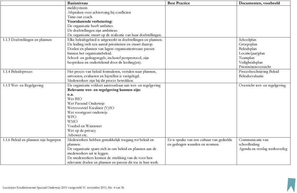 De leiding stelt een aantal prioriteiten en stuurt daarop. Doelen en plannen van lagere organisatieniveaus passen binnen het organisatiebeleid.