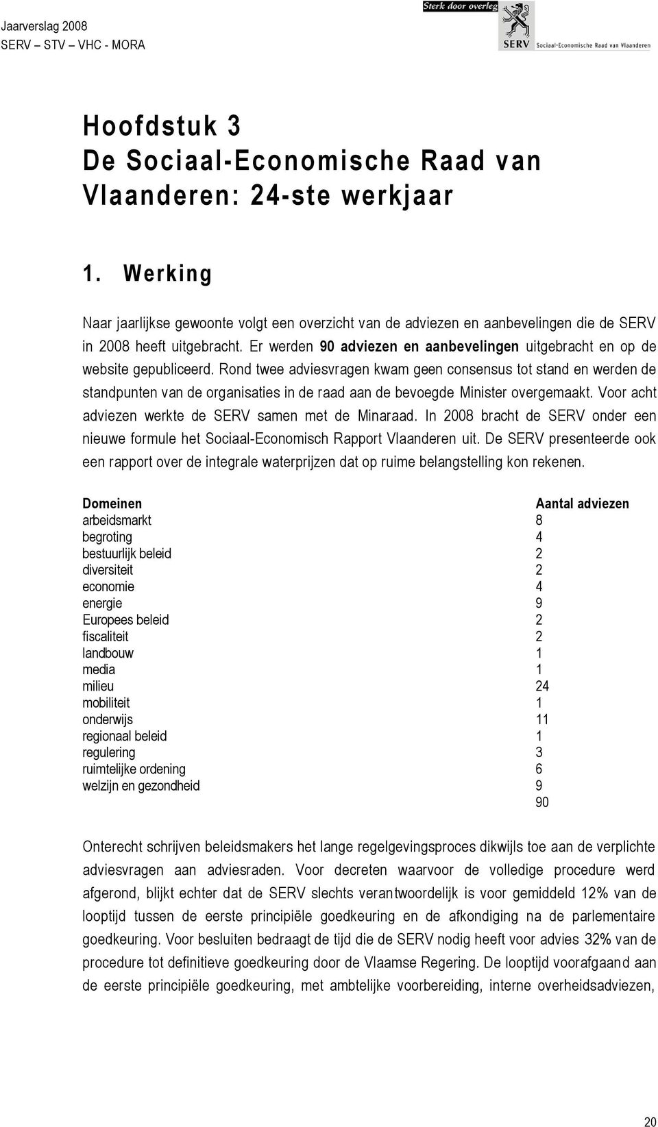 Er werden 90 adviezen en aanbevelingen uitgebracht en op de website gepubliceerd.