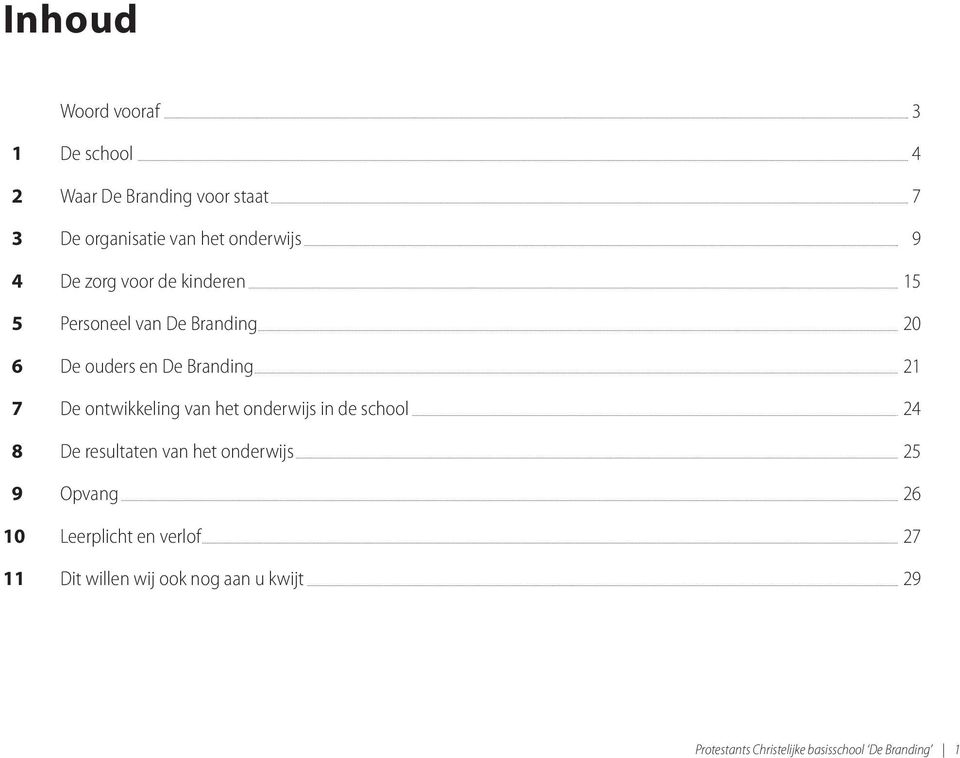 ontwikkeling van het onderwijs in de school 24 8 De resultaten van het onderwijs 25 9 Opvang 26 10