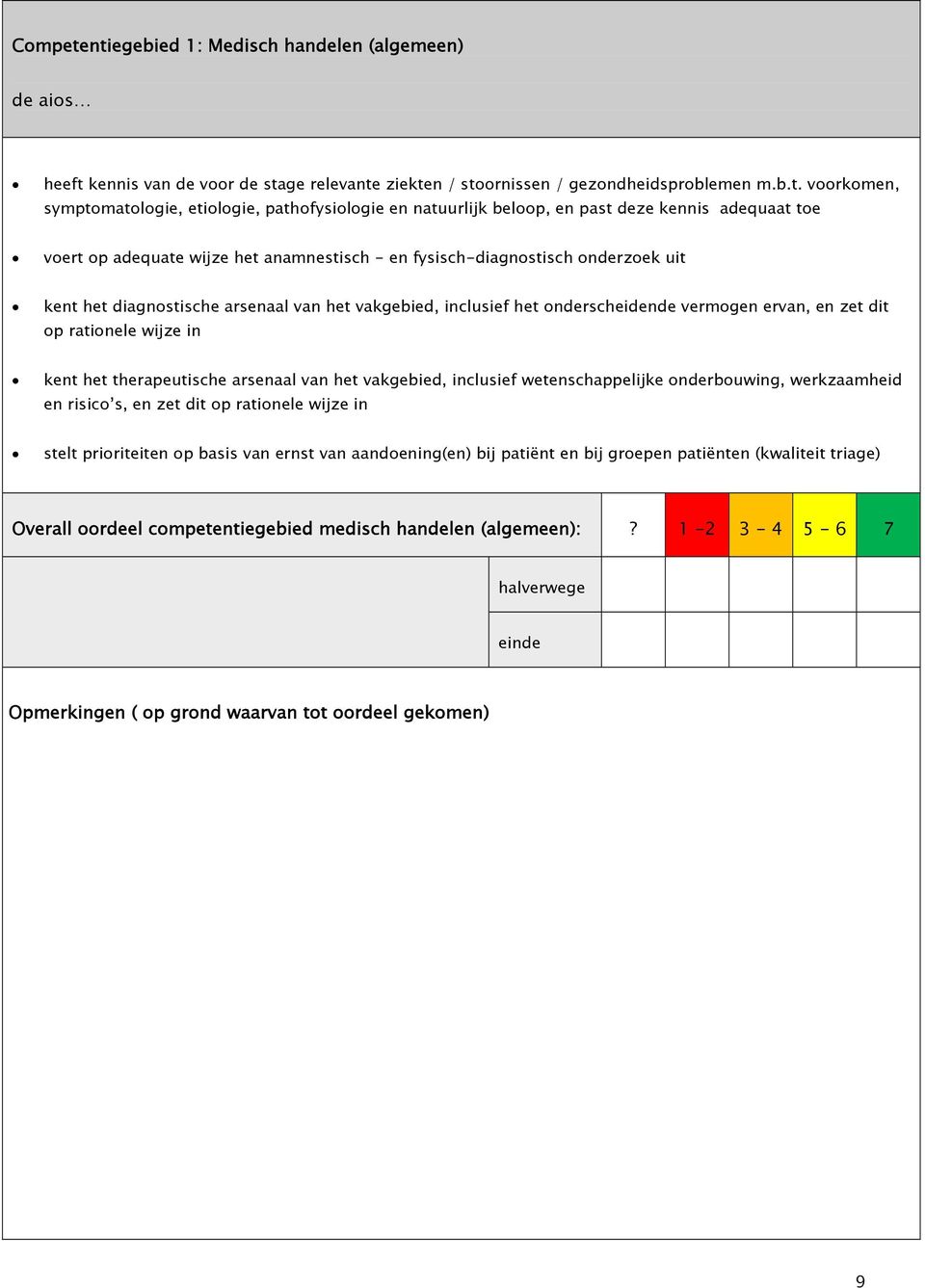 pathofysiologie en natuurlijk beloop, en past deze kennis adequaat toe voert op adequate wijze het anamnestisch - en fysisch-diagnostisch onderzoek uit kent het diagnostische arsenaal van het