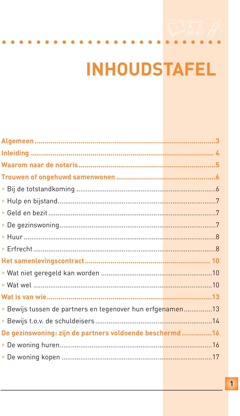 .. 10 Wat niet geregeld kan worden...10 Wat wel...10 Wat is van wie...13 Bewijs tussen de partners en tegenover hun erfgenamen.