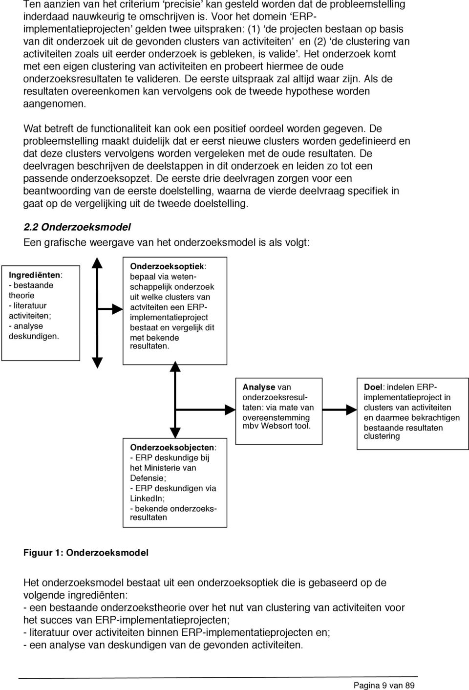 activiteiten zoals uit eerder onderzoek is gebleken, is valideʼ. Het onderzoek komt met een eigen clustering van activiteiten en probeert hiermee de oude onderzoeksresultaten te valideren.