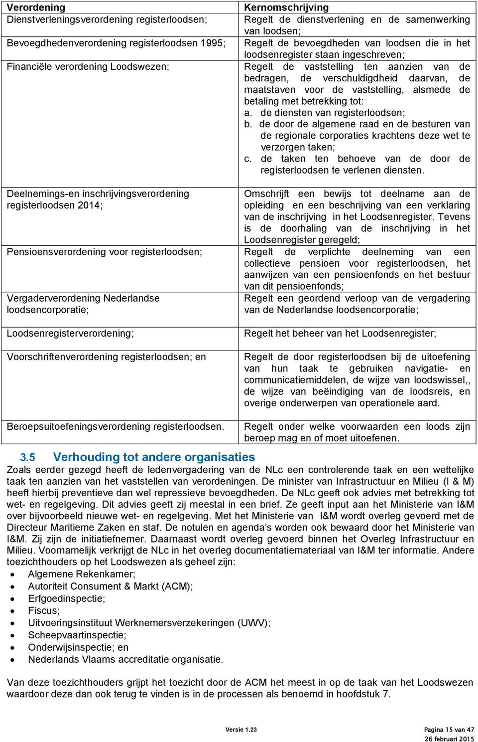 maatstaven voor de vaststelling, alsmede de betaling met betrekking tot: a. de diensten van registerloodsen; b.