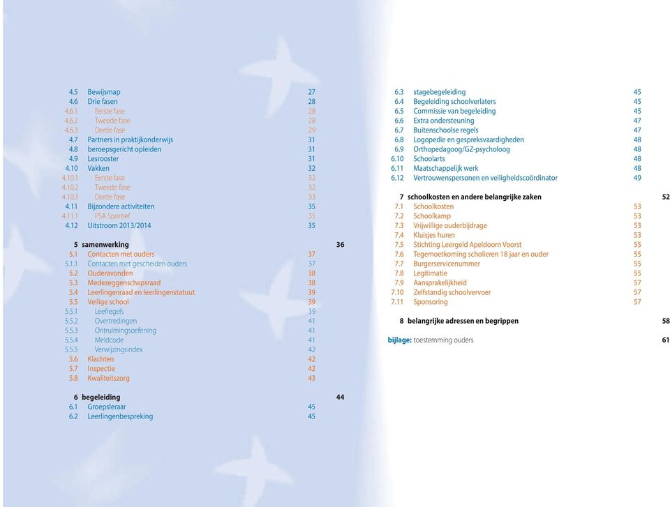 2 Ouderavonden 38 5.3 Medezeggenschapsraad 38 5.4 Leerlingenraad en leerlingenstatuut 39 5.5 Veilige school 39 5.5.1 Leefregels 39 5.5.2 Overtredingen 41 5.5.3 Ontruimingsoefening 41 5.5.4 Meldcode 41 5.