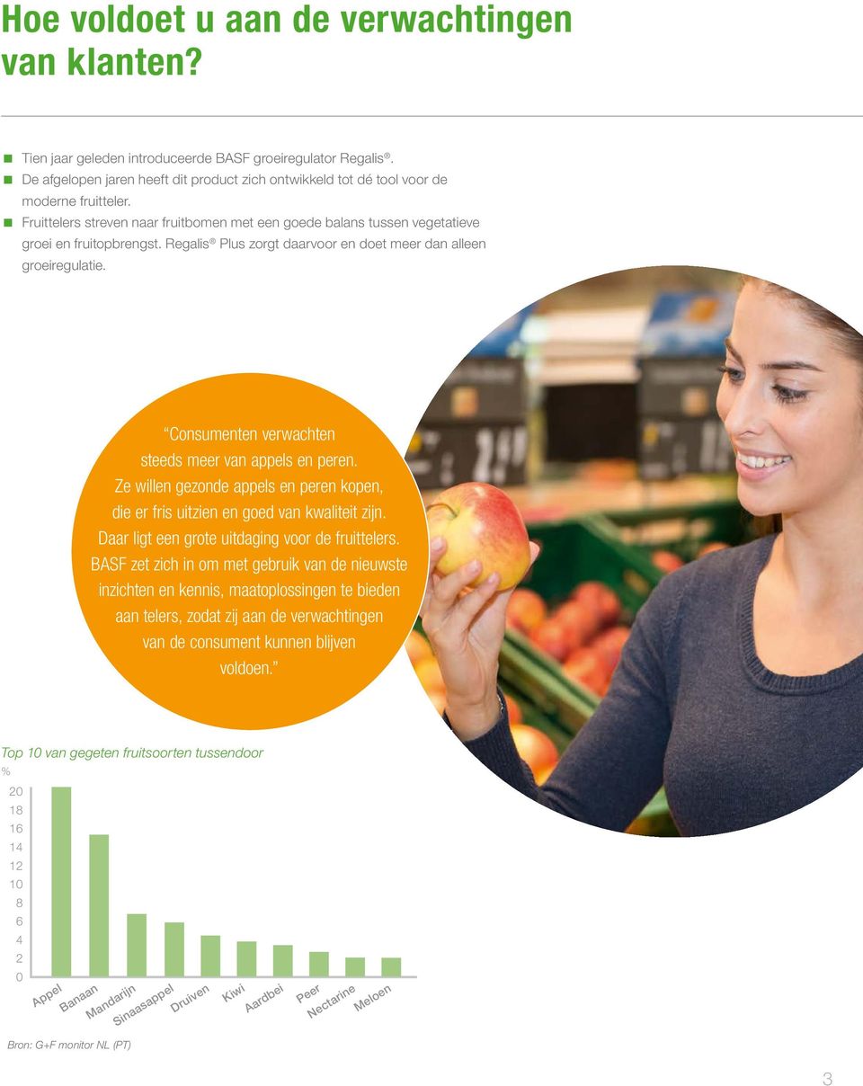 Regalis Plus zorgt daarvoor en doet meer dan alleen groeiregulatie. Consumenten verwachten steeds meer van appels en peren.