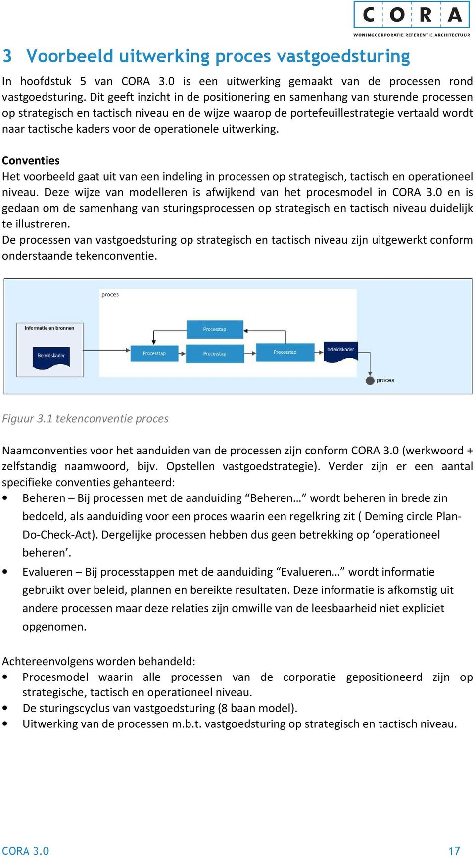 operationele uitwerking. Conventies Het voorbeeld gaat uit van een indeling in processen op strategisch, tactisch en operationeel niveau.