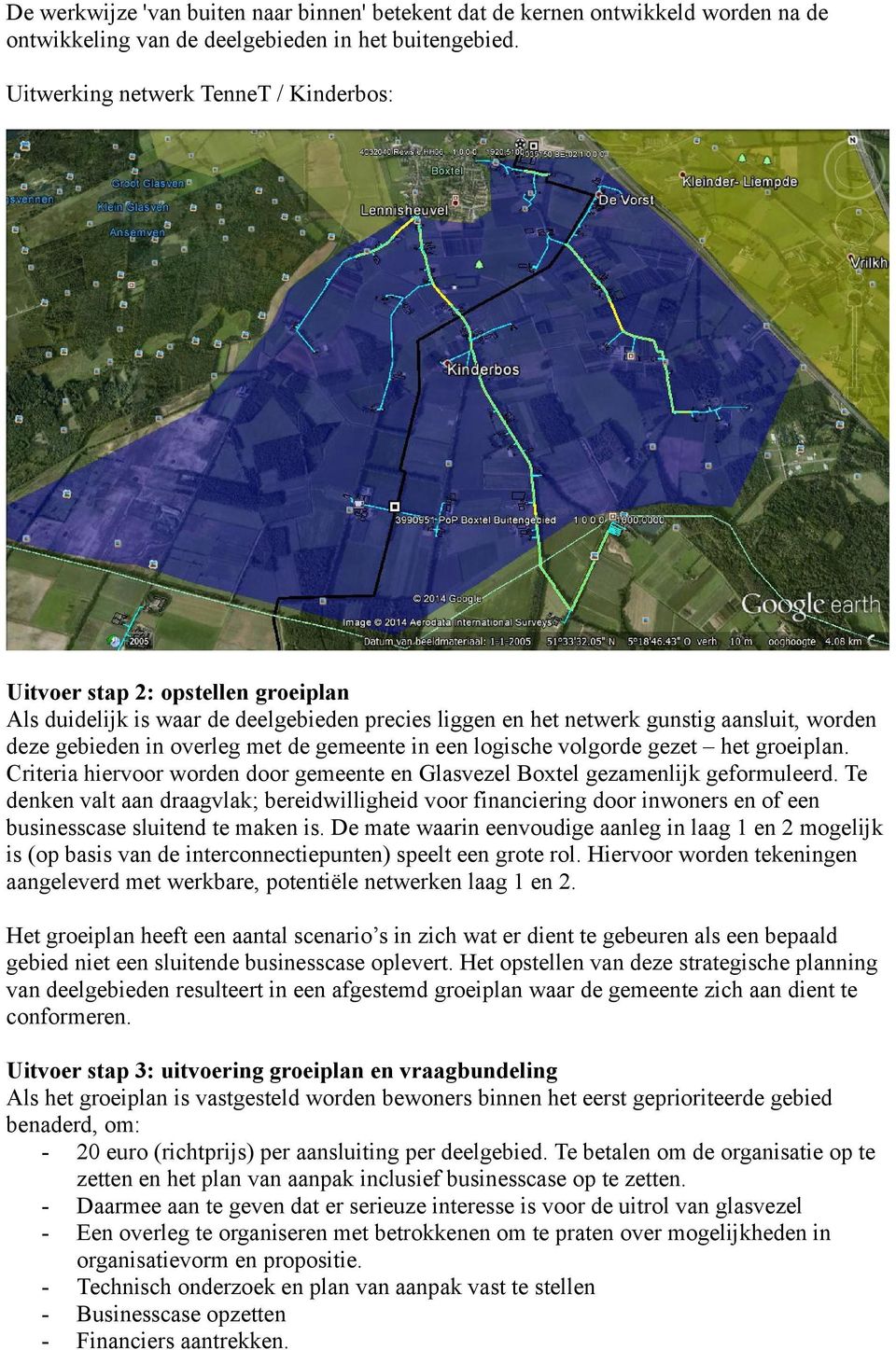 gemeente in een logische volgorde gezet het groeiplan. Criteria hiervoor worden door gemeente en Glasvezel Boxtel gezamenlijk geformuleerd.