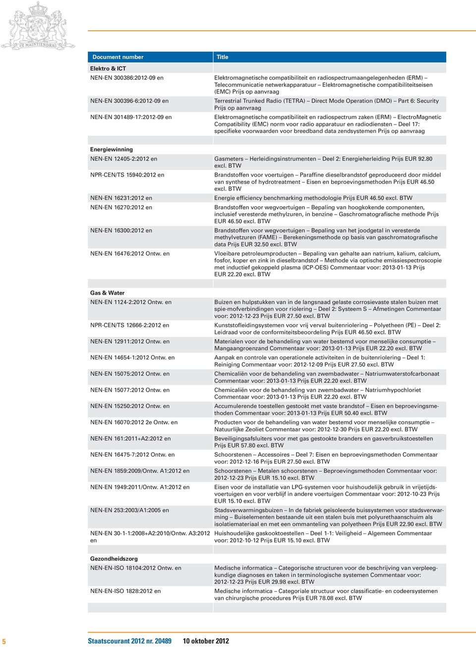 en radiospectrum zaken (ERM) ElectroMagnetic Compatibility (EMC) norm voor radio apparatuur en radiodiensten Deel 17: specifieke voorwaarden voor breedband data zendsystemen Prijs op aanvraag