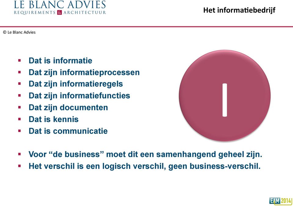 zijn documenten Dat is kennis Dat is communicatie I Voor de business moet dit