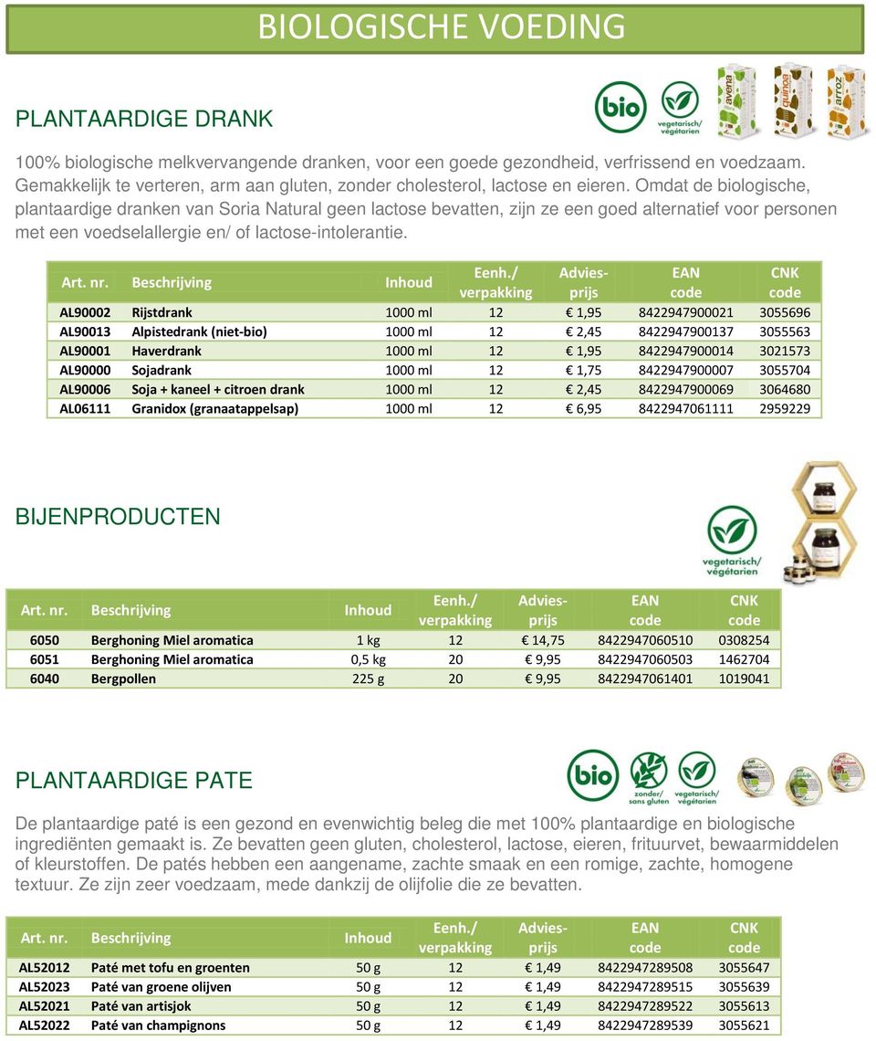 BIJENPRODUCTEN PLANTAARDIGE PATE De plantaardige paté is een gezond en evenwichtig beleg die met 100% plantaardige en biologische ingrediënten gemaakt is.