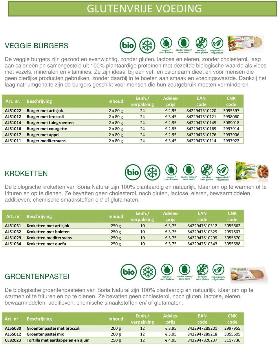 Ze zijn ideaal bij een vet- en caloriearm dieet en voor mensen die geen dierlijke producten gebruiken, zonder daarbij in te boeten aan smaak en voedingswaarde.