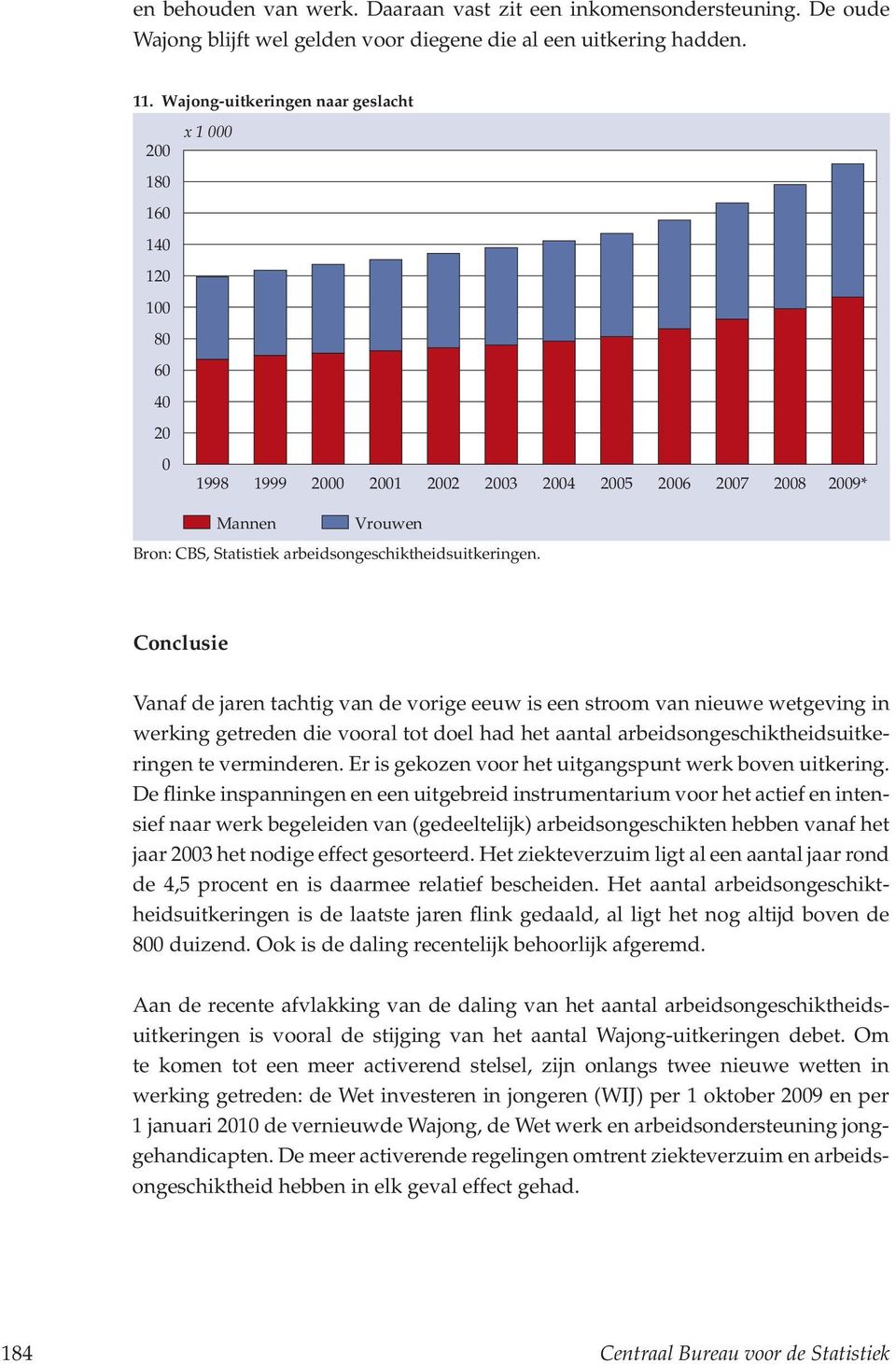 Conclusie Vanaf de jaren tachtig van de vorige eeuw is een stroom van nieuwe wetgeving in werking getreden die vooral tot doel had het aantal arbeidsongeschiktheidsuitkeringen te verminderen.