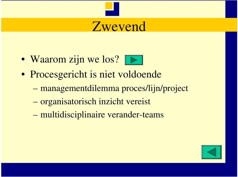 managementdilemma proces/lijn/project