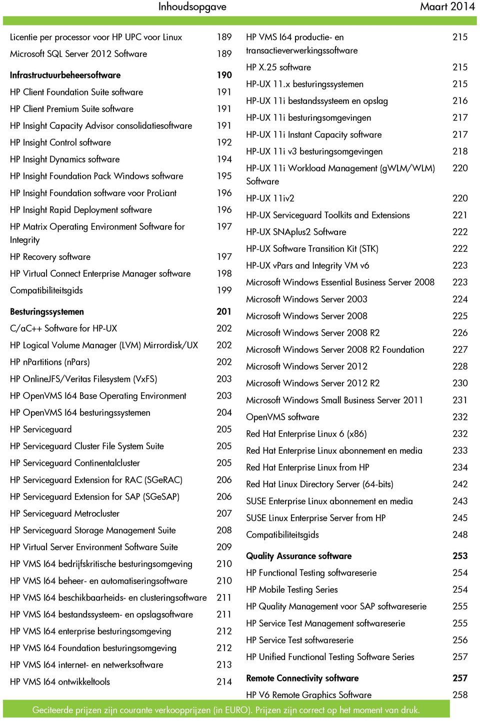 x bestuingssystemen 215 HP Client Pemium Suite softwae 191 HP-UX 11i bestandssysteem en opslag 216 HP Insight Capacity Adviso consolidatiesoftwae 191 HP-UX 11i bestuingsomgevingen 217 HP Insight