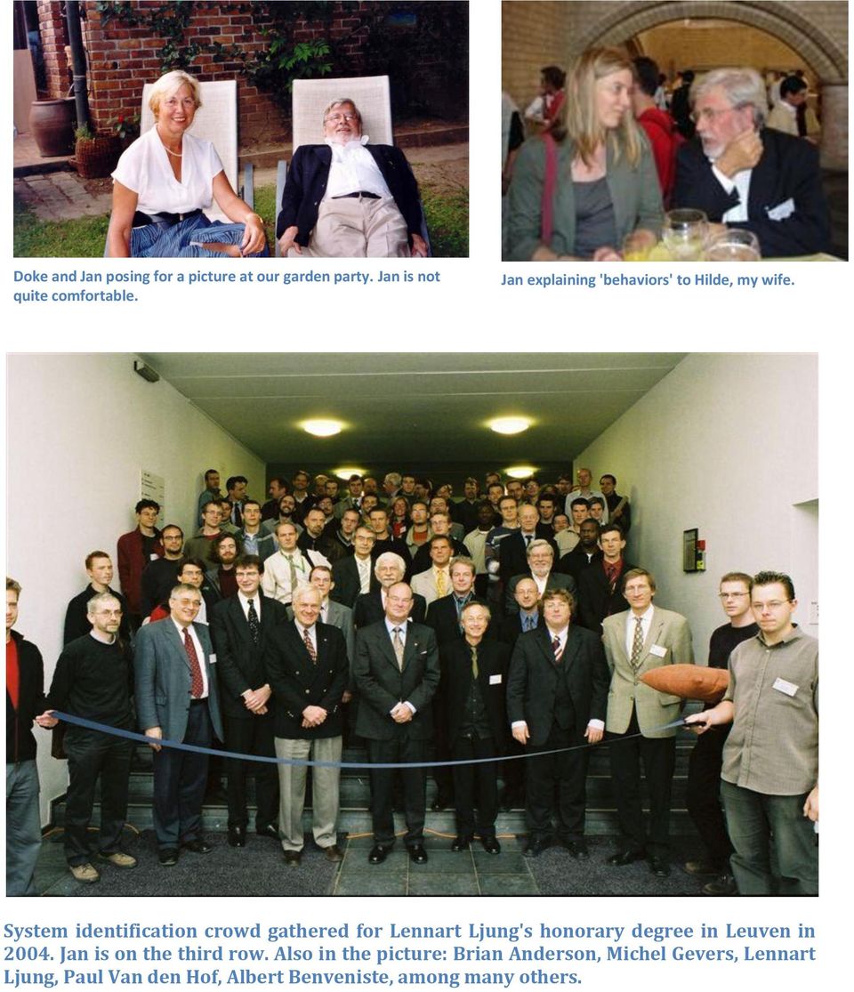 System identification crowd gathered for Lennart Ljung's honorary degree in Leuven in 2004.