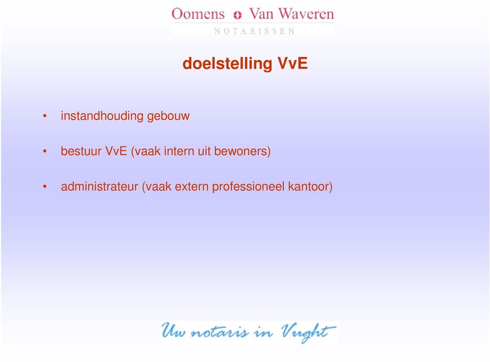 uit bewoners) administrateur