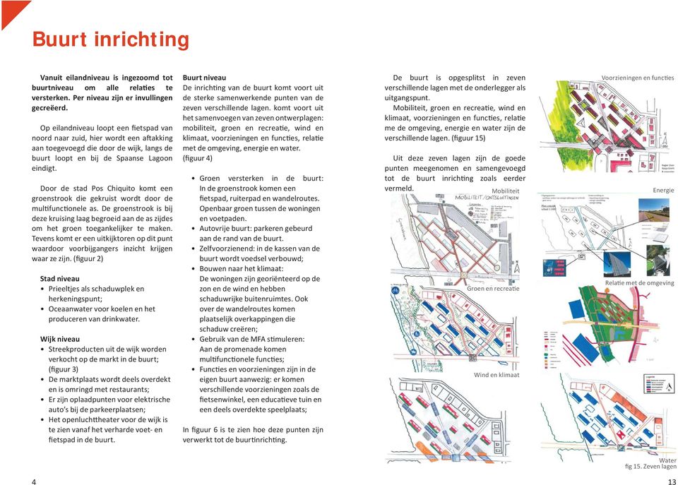 Door de stad Pos Chiquito komt een groenstrook die gekruist wordt door de mul func onele as. De groenstrook is bij deze kruising laag begroeid aan de as zijdes om het groen toegankelijker te maken.