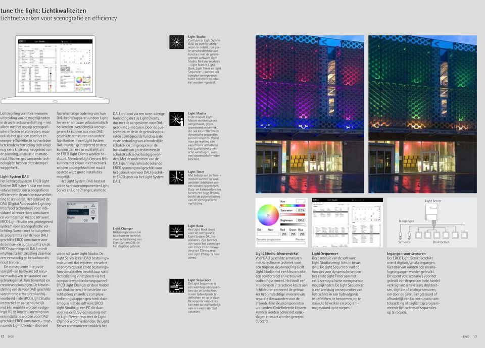 Lichtregeling vormt een enorme uitbreiding van de mogelijkheden in de architectuurverlichting niet alleen met het oog op scenografische effecten en concepten, maar ook als het gaat om comfort en