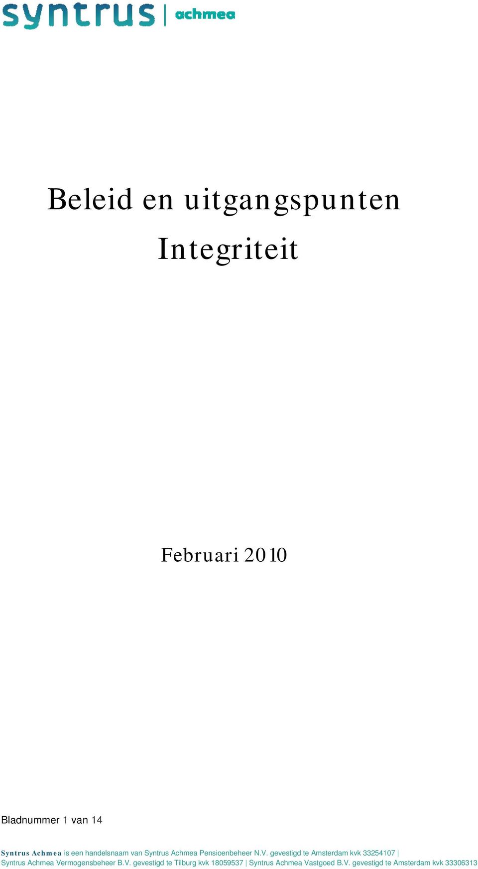 Integriteit