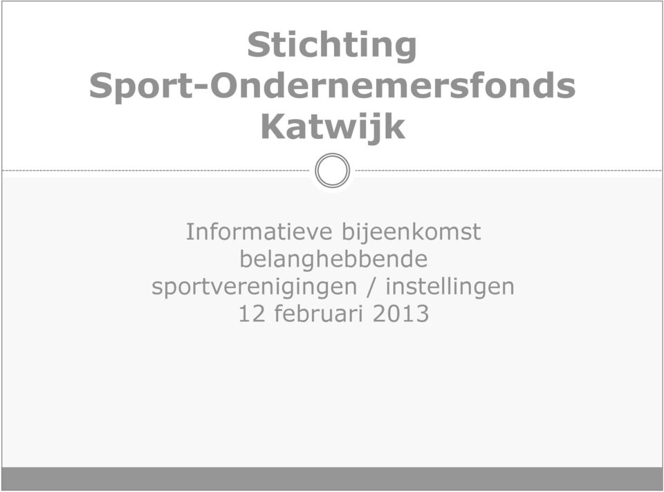 belanghebbende sportverenigingen