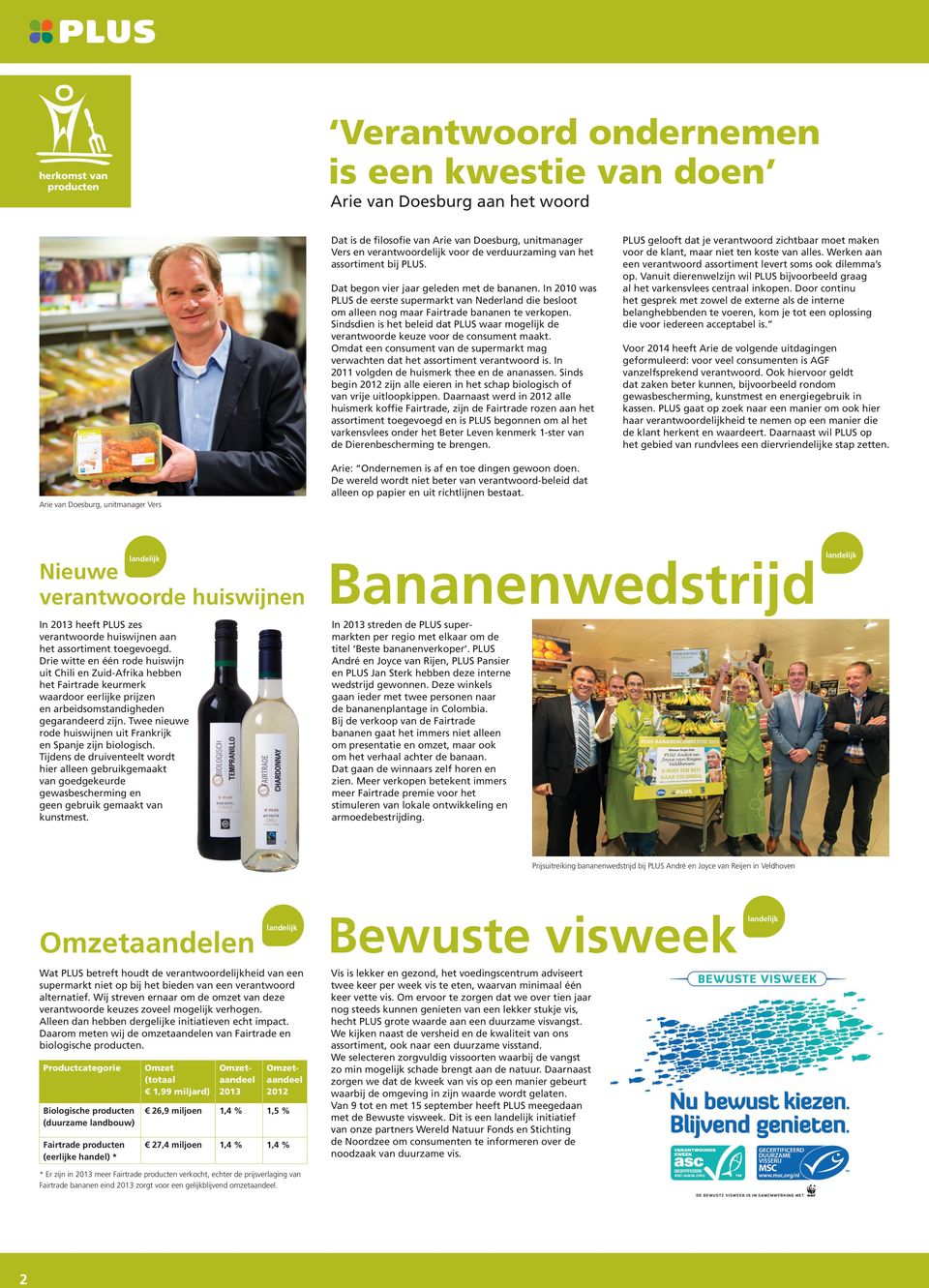In 2010 was PLUS de eerste supermarkt van Nederland die besloot om alleen nog maar Fairtrade bananen te verkopen.