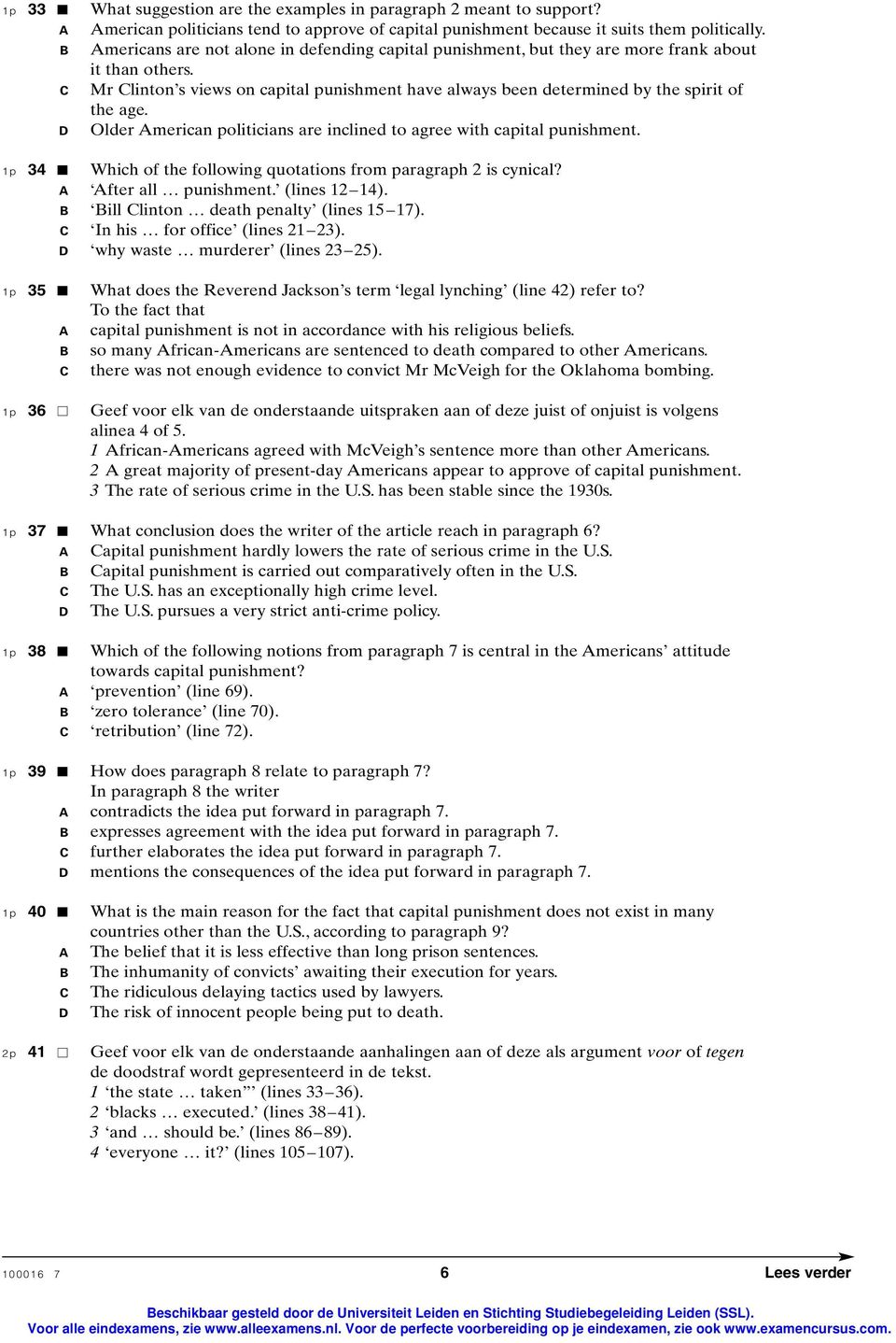 Older merican politicians are inclined to agree with capital punishment. 34 Which of the following quotations from paragraph 2 is cynical? fter all punishment. (lines 12 14).