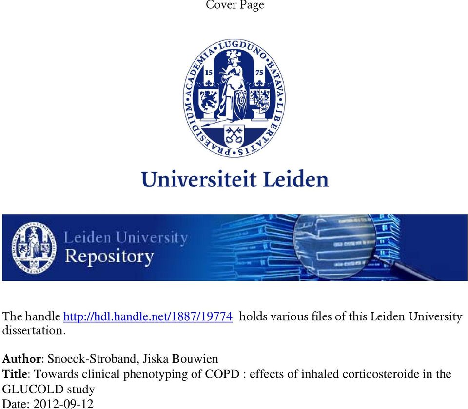 net/1887/19774 holds various files of this Leiden University