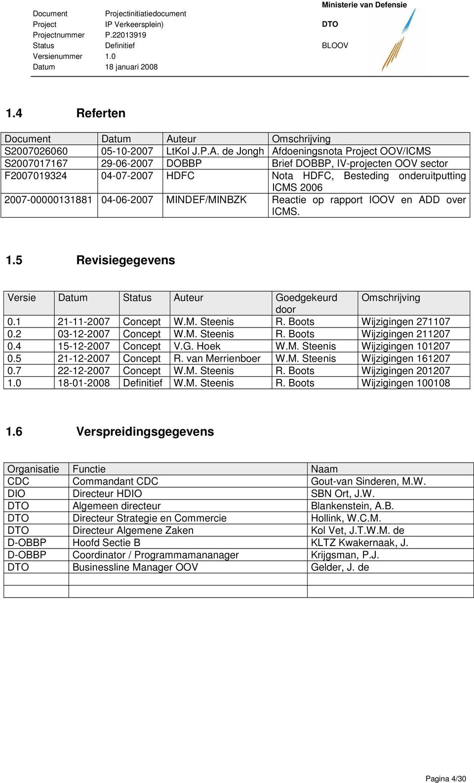 de Jongh Afdoeningsnota Project OOV/ICMS S2007017167 29-06-2007 DOBBP Brief DOBBP, IV-projecten OOV sector F2007019324 04-07-2007 HDFC Nota HDFC, Besteding onderuitputting ICMS 2006 2007-00000131881