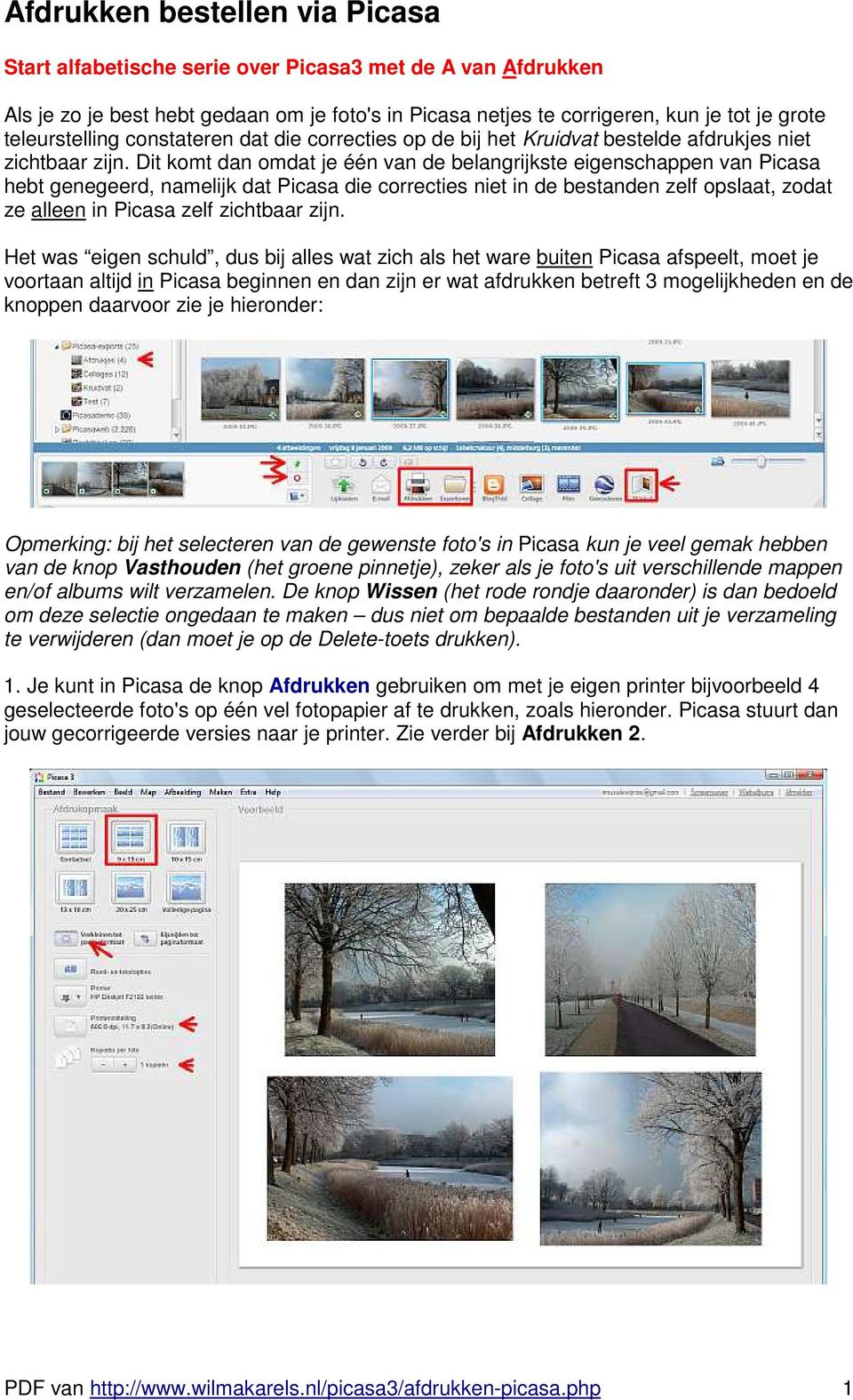 Dit komt dan omdat je één van de belangrijkste eigenschappen van Picasa hebt genegeerd, namelijk dat Picasa die correcties niet in de bestanden zelf opslaat, zodat ze alleen in Picasa zelf zichtbaar