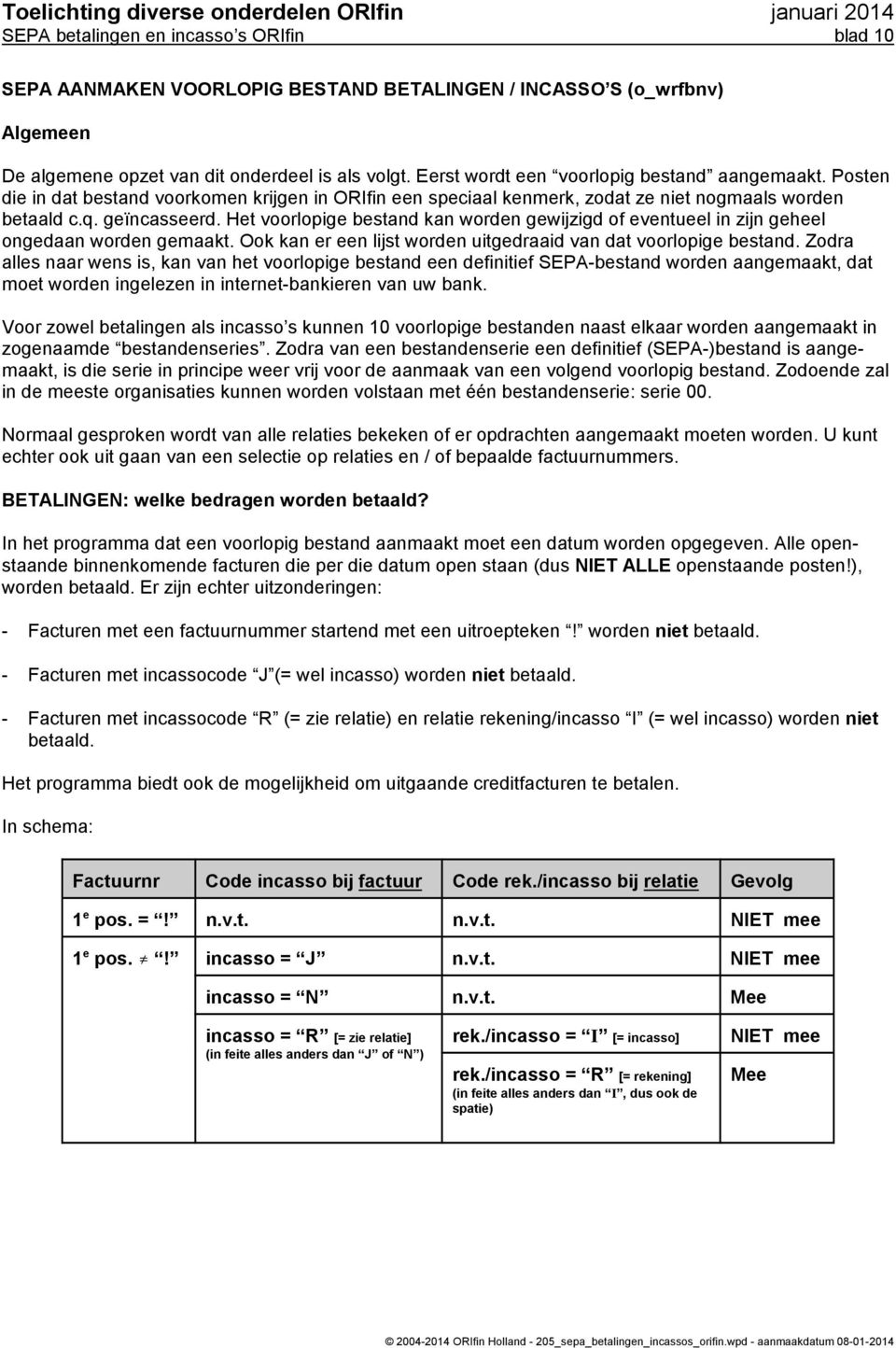 Het voorlopige bestand kan worden gewijzigd of eventueel in zijn geheel ongedaan worden gemaakt. Ook kan er een lijst worden uitgedraaid van dat voorlopige bestand.