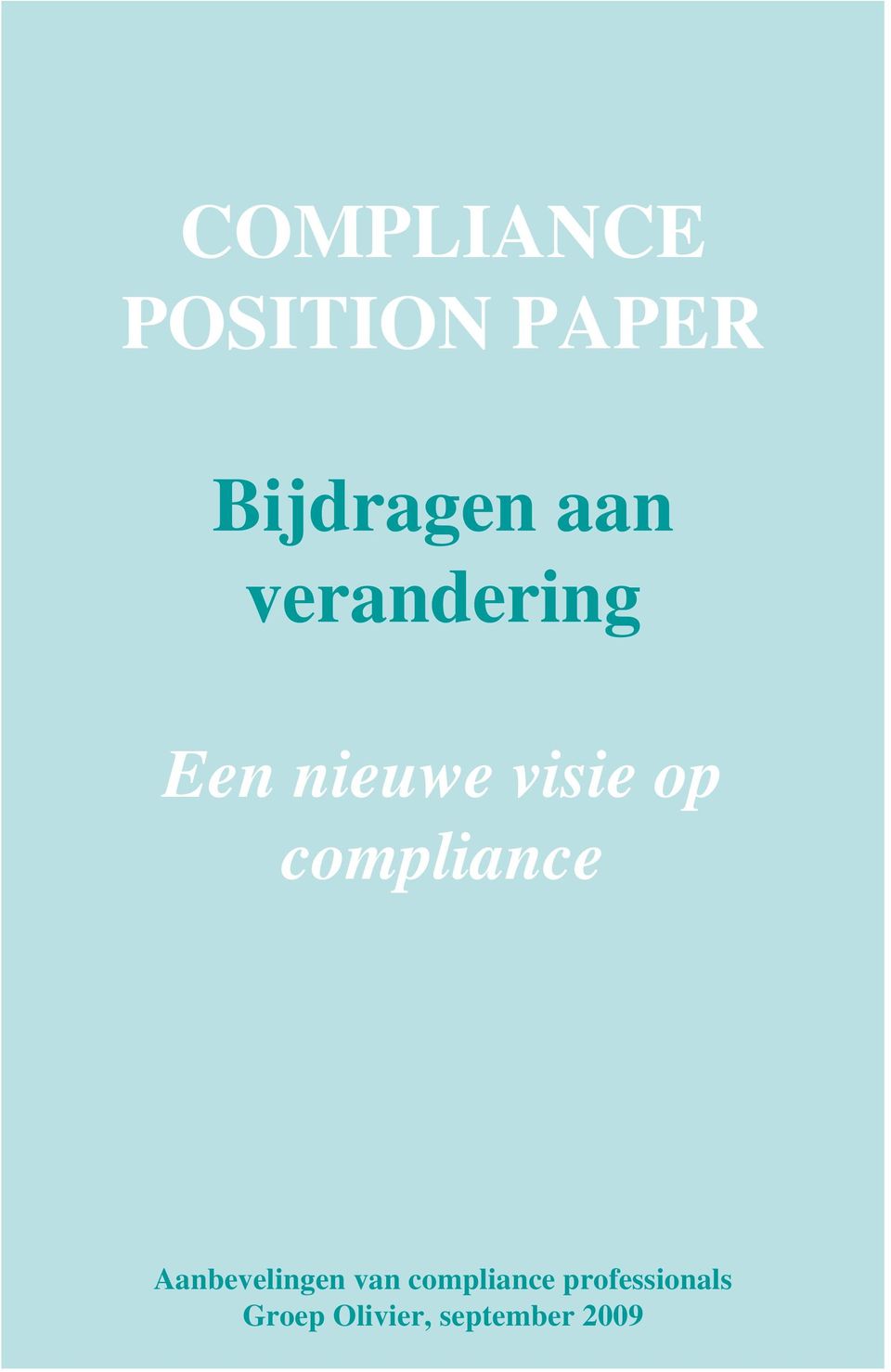 compliance Aanbevelingen van