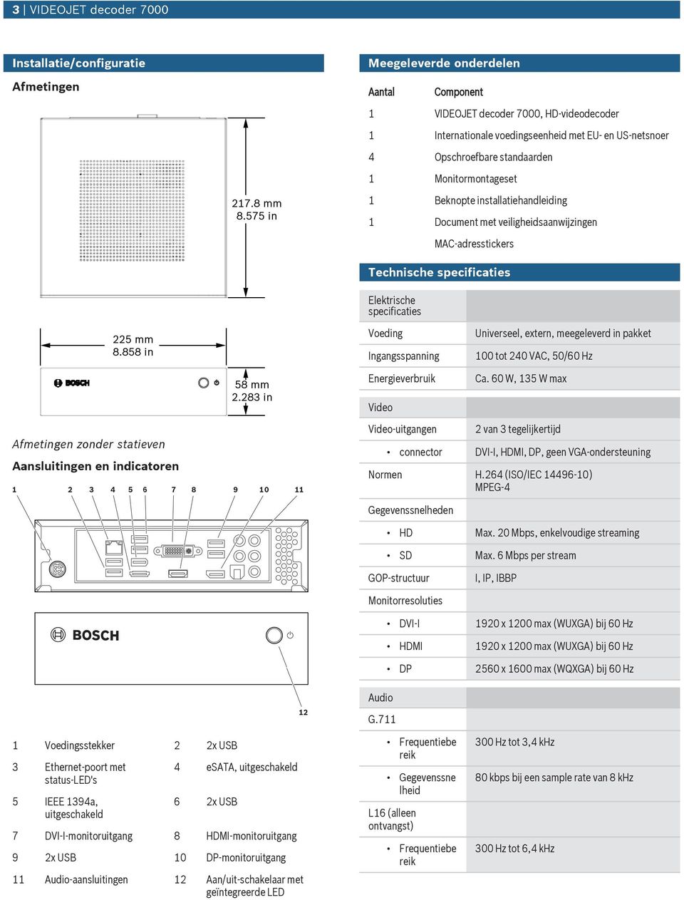 Ingangsspanning Energieverbrik Universeel, extern, meegeleverd in pakket 100 tot 240 VAC, 50/60 Hz Ca.