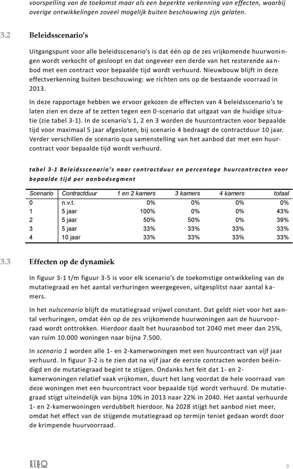 contract voor bepaalde tijd wordt verhuurd. Nieuwbouw blijft in deze effectverkenning buiten beschouwing: we richten ons op de bestaande voorraad in 2013.