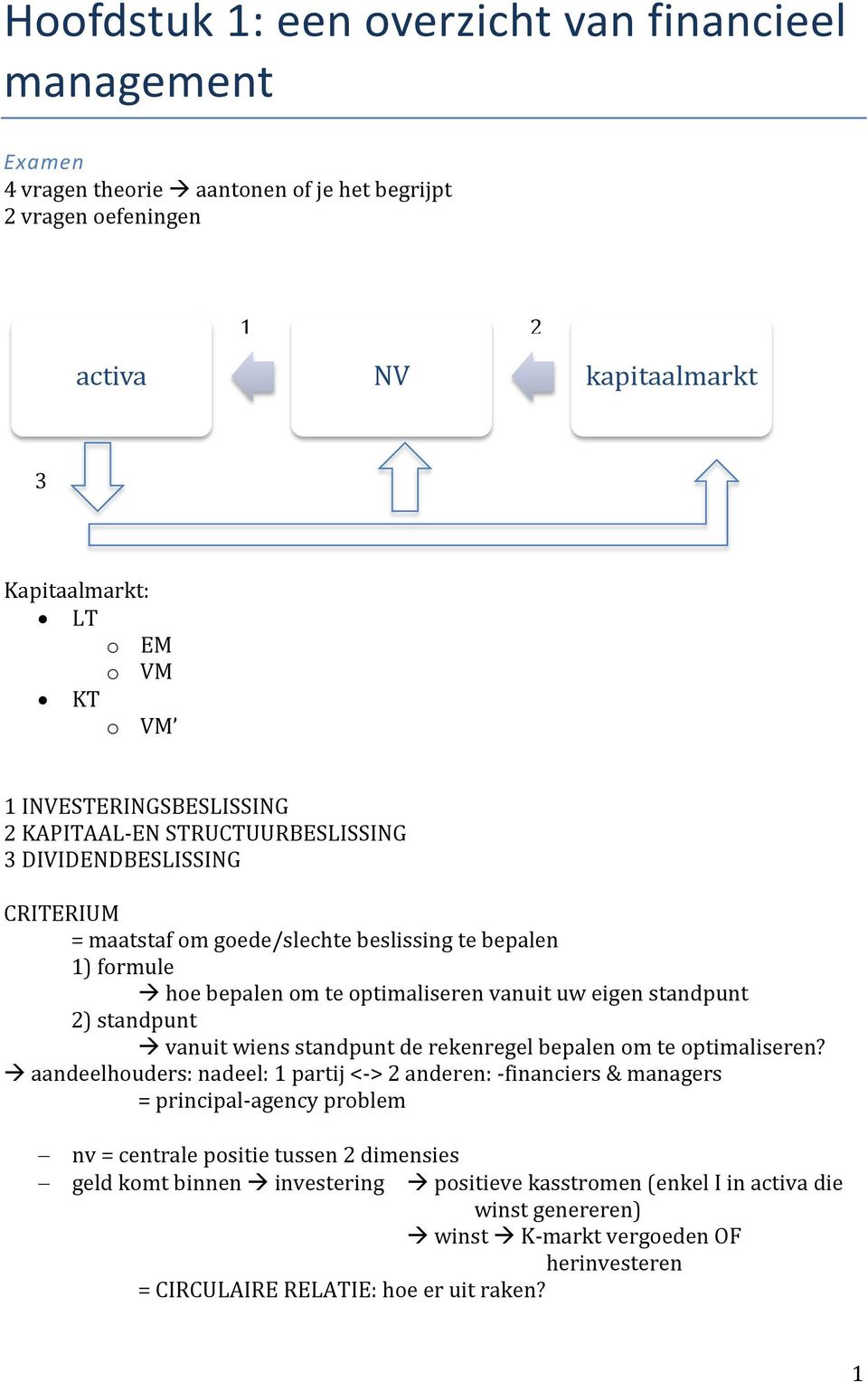 standpunt 2) standpunt vanuit wiens standpunt de rekenregel bepalen om te optimaliseren?