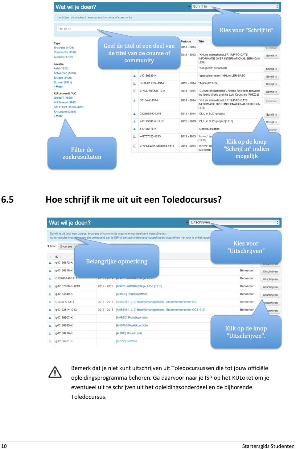 officiële opleidingsprogramma behoren.