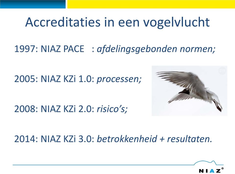 KZi 1.0: processen; 2008: NIAZ KZi 2.