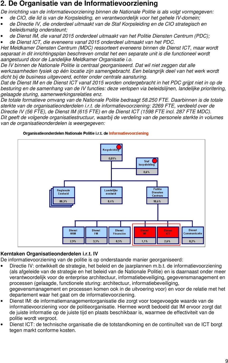 uitmaakt van het Politie Diensten Centrum (PDC); de Dienst ICT, die eveneens vanaf 2015 onderdeel uitmaakt van het PDC.