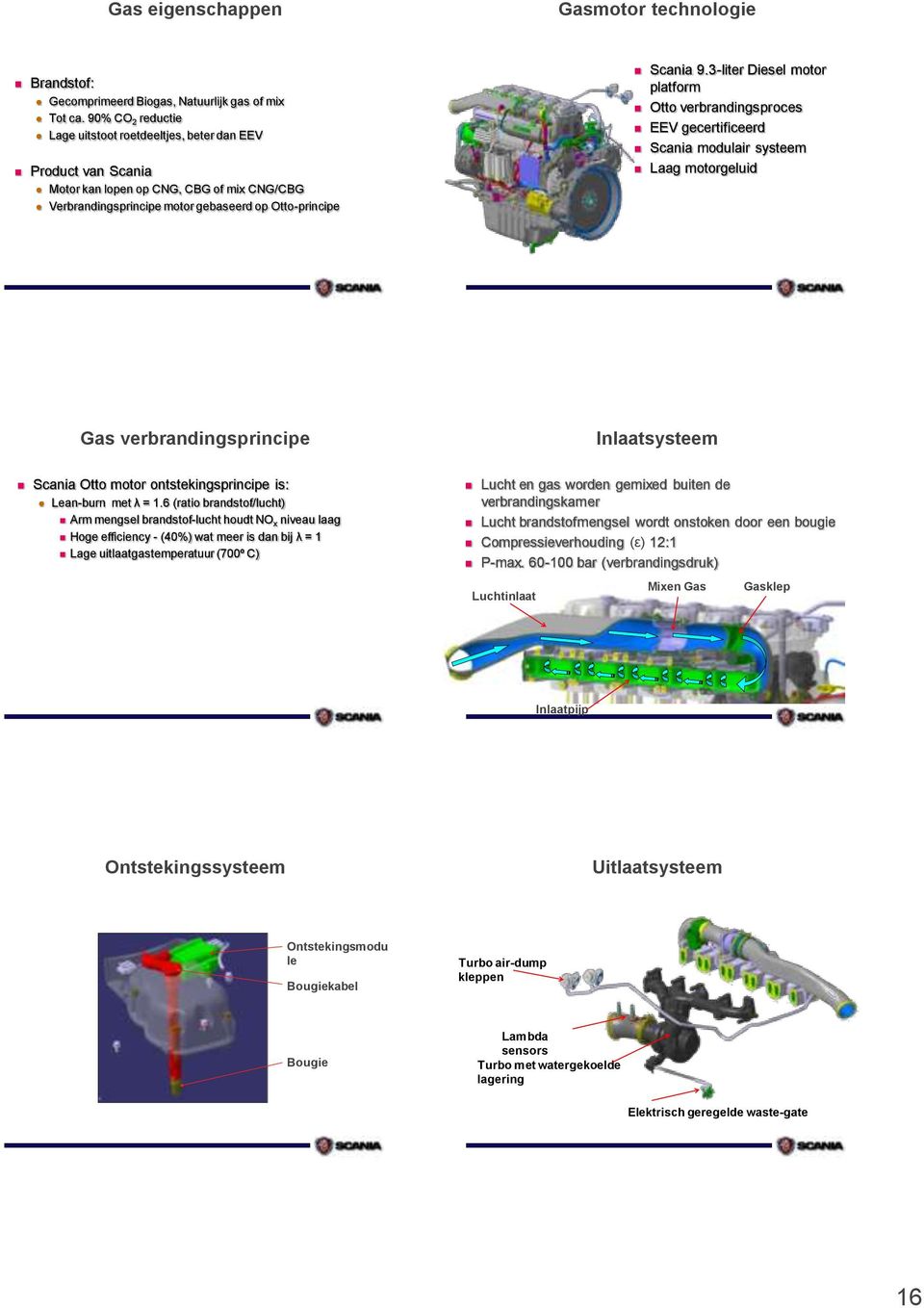 3-liter Diesel motor platform Otto verbrandingsproces EEV gecertificeerd Scania modulair systeem Laag motorgeluid 91 Gas verbrandingsprincipe Inlaatsysteem Scania Otto motor ontstekingsprincipe is: