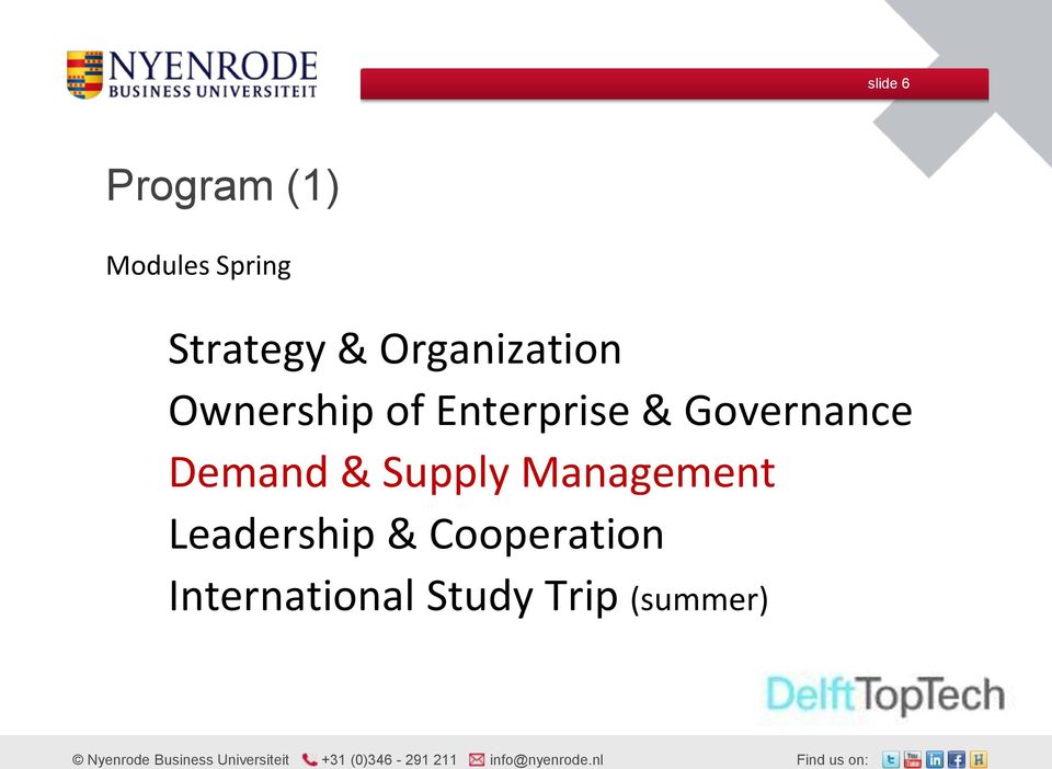 Leadership & Cooperation International Study Trip (summer)