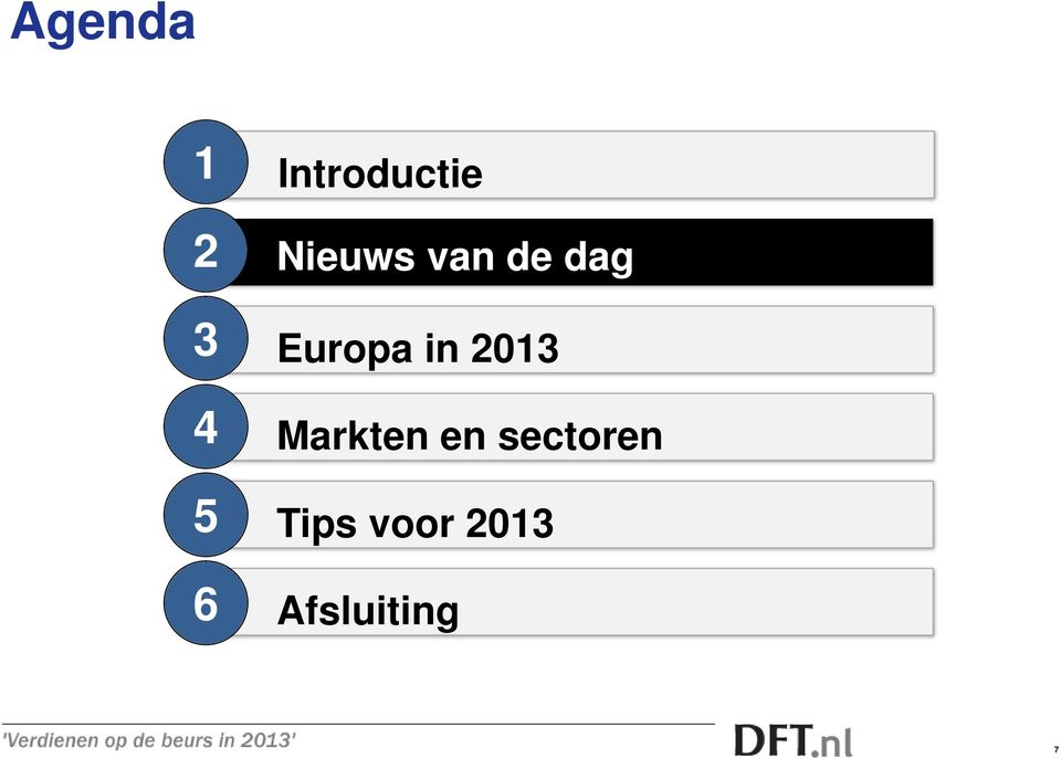 Europa in 2013 Markten en