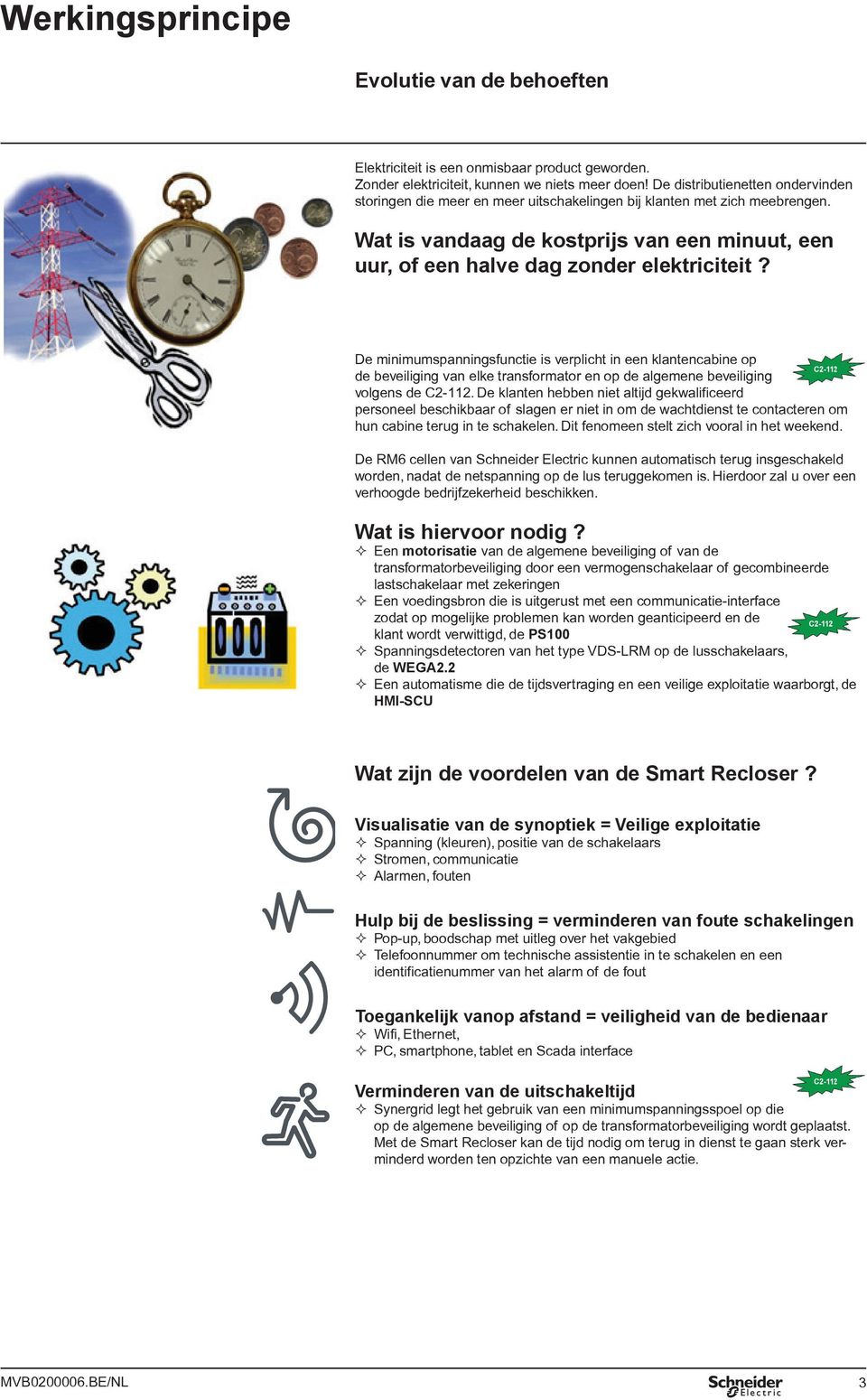 De minimumspanningsfunctie is verplicht in een klantencabine op de beveiliging van elke transformator en op de algemene beveiliging volgens de C2-112.