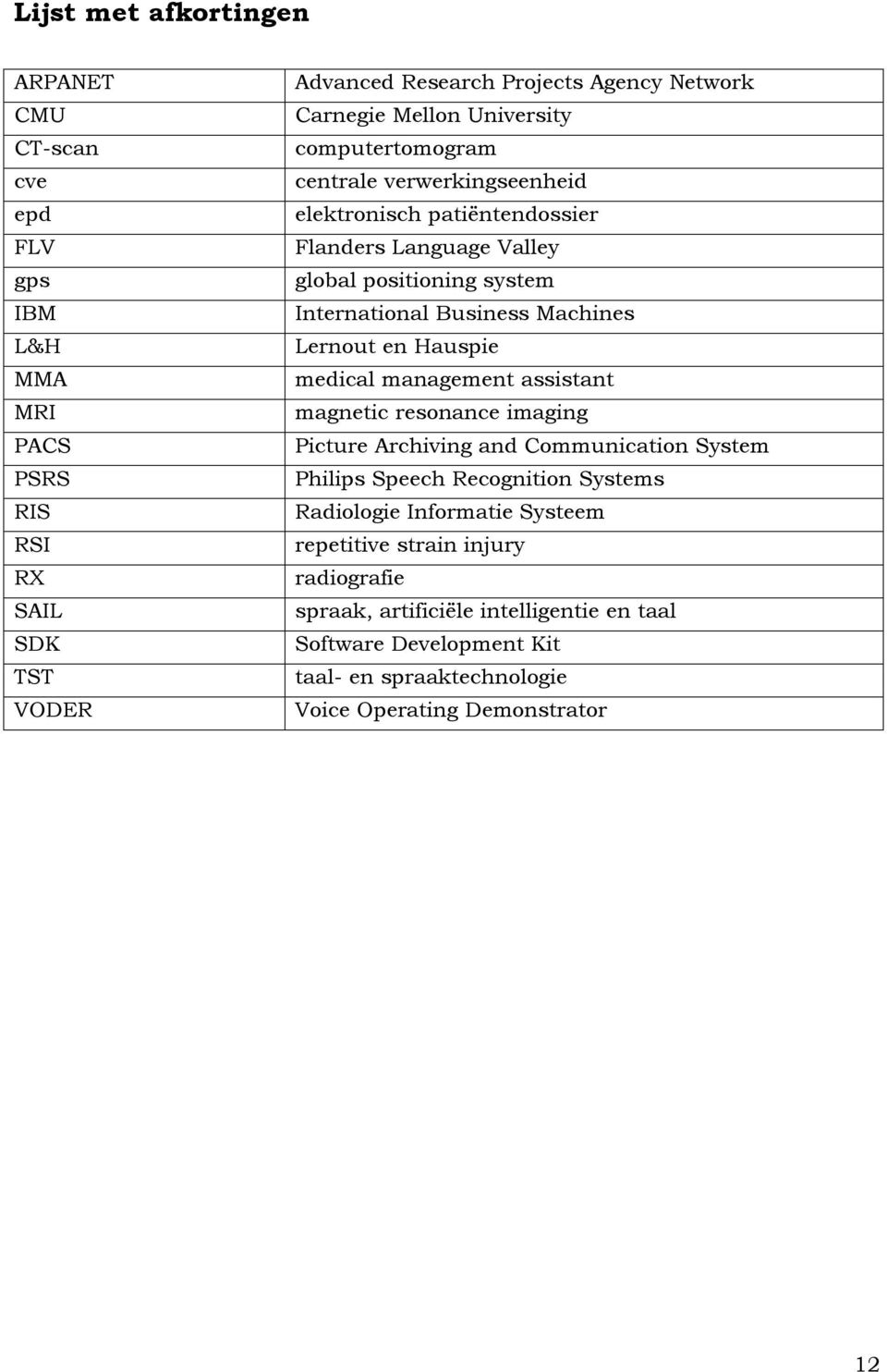 Lernout en Hauspie medical management assistant magnetic resonance imaging Picture Archiving and Communication System Philips Speech Recognition Systems Radiologie