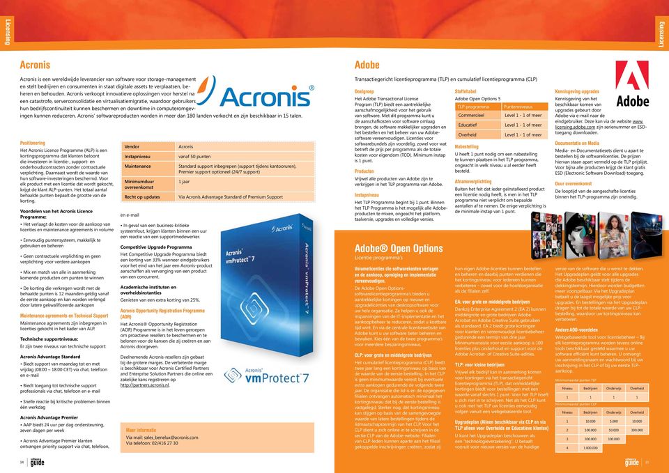 computeromgevingen kunnen reduceren. Acronis softwareproducten worden in meer dan 180 landen verkocht en zijn beschikbaar in 15 talen.