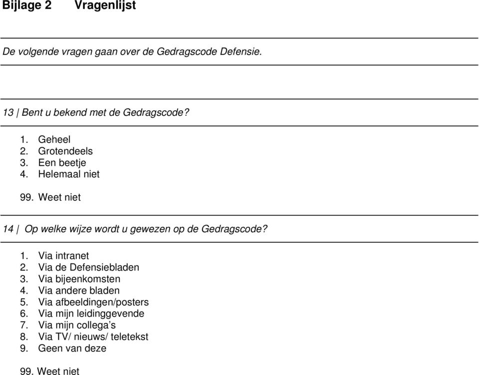 1. Via intranet 2. Via de Defensiebladen 3. Via bijeenkomsten 4. Via andere bladen 5.