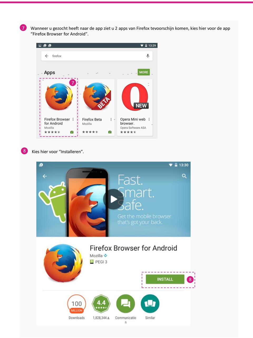 komen, kies hier voor de app Firefox