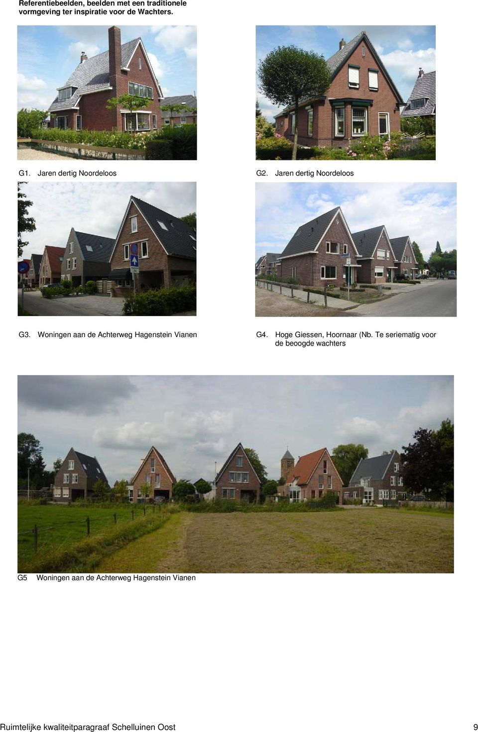 Woningen aan de Achterweg Hagenstein Vianen G4. Hoge Giessen, Hoornaar (Nb.