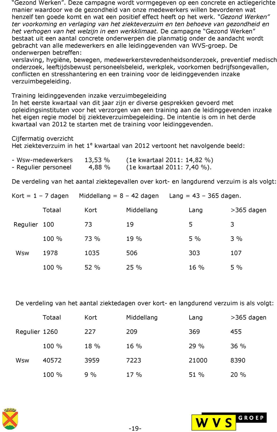 het werk. Gezond Werken ter voorkoming en verlaging van het ziekteverzuim en ten behoeve van gezondheid en het verhogen van het welzijn in een werkklimaat.