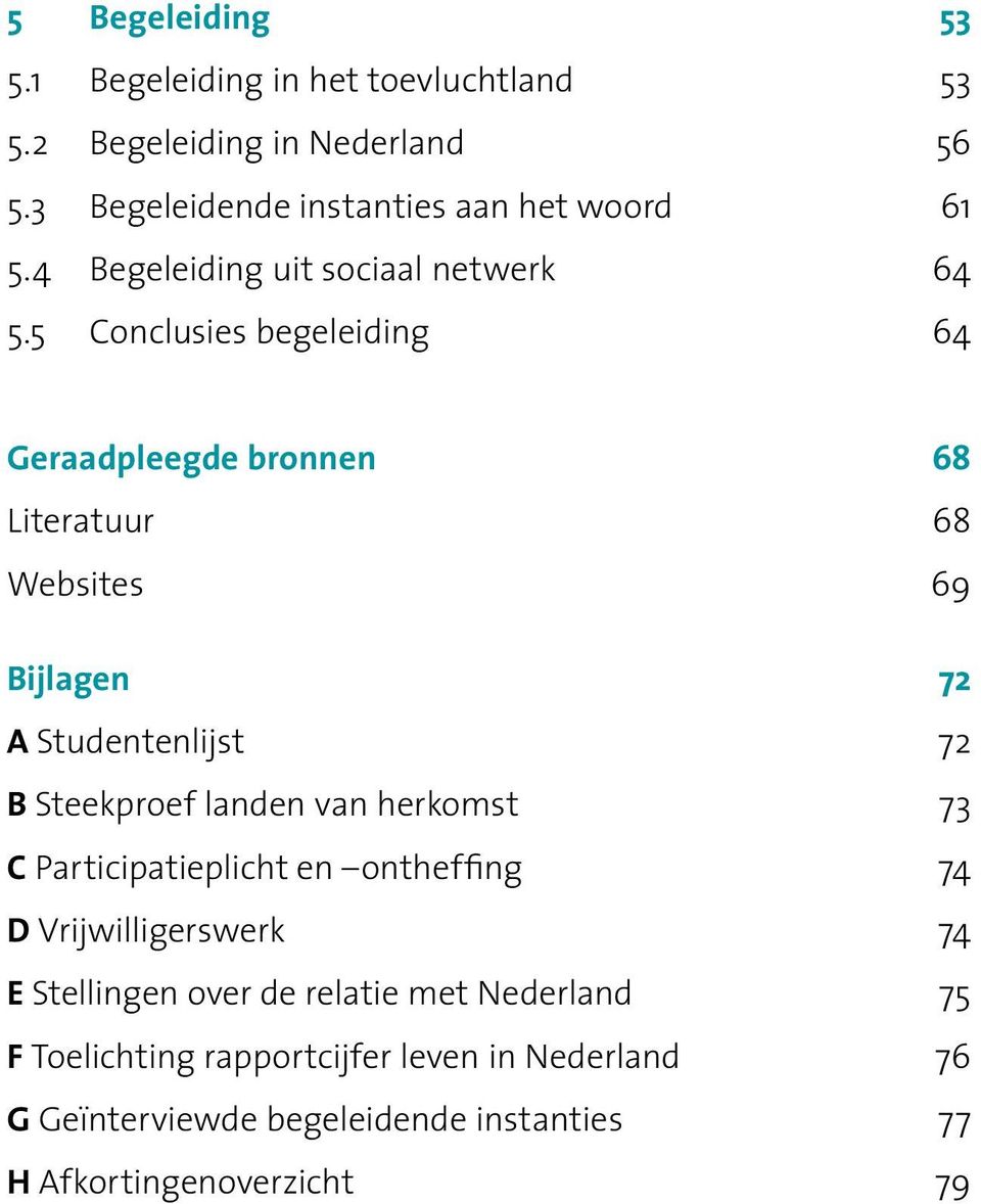 5 Conclusies begeleiding 64 Geraadpleegde bronnen 68 Literatuur 68 Websites 69 Bijlagen 72 A Studentenlijst 72 B Steekproef landen van